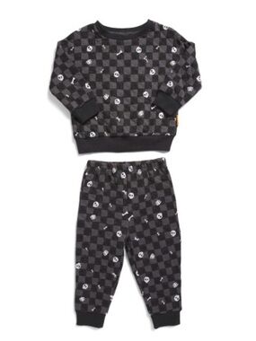NEW! Lila & Jack Checkered Skull Lounge Set Size 4